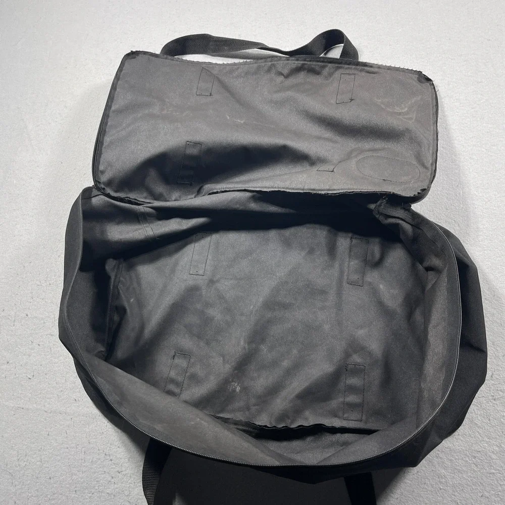 Harley Davidson Black Canvas Duffel Bag Travel‎ Luggage Logo Patch 22 Inch